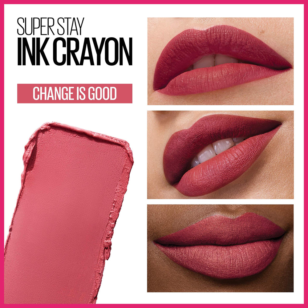 Maybelline Super Stay Ink Crayon longwear matte finish on lips