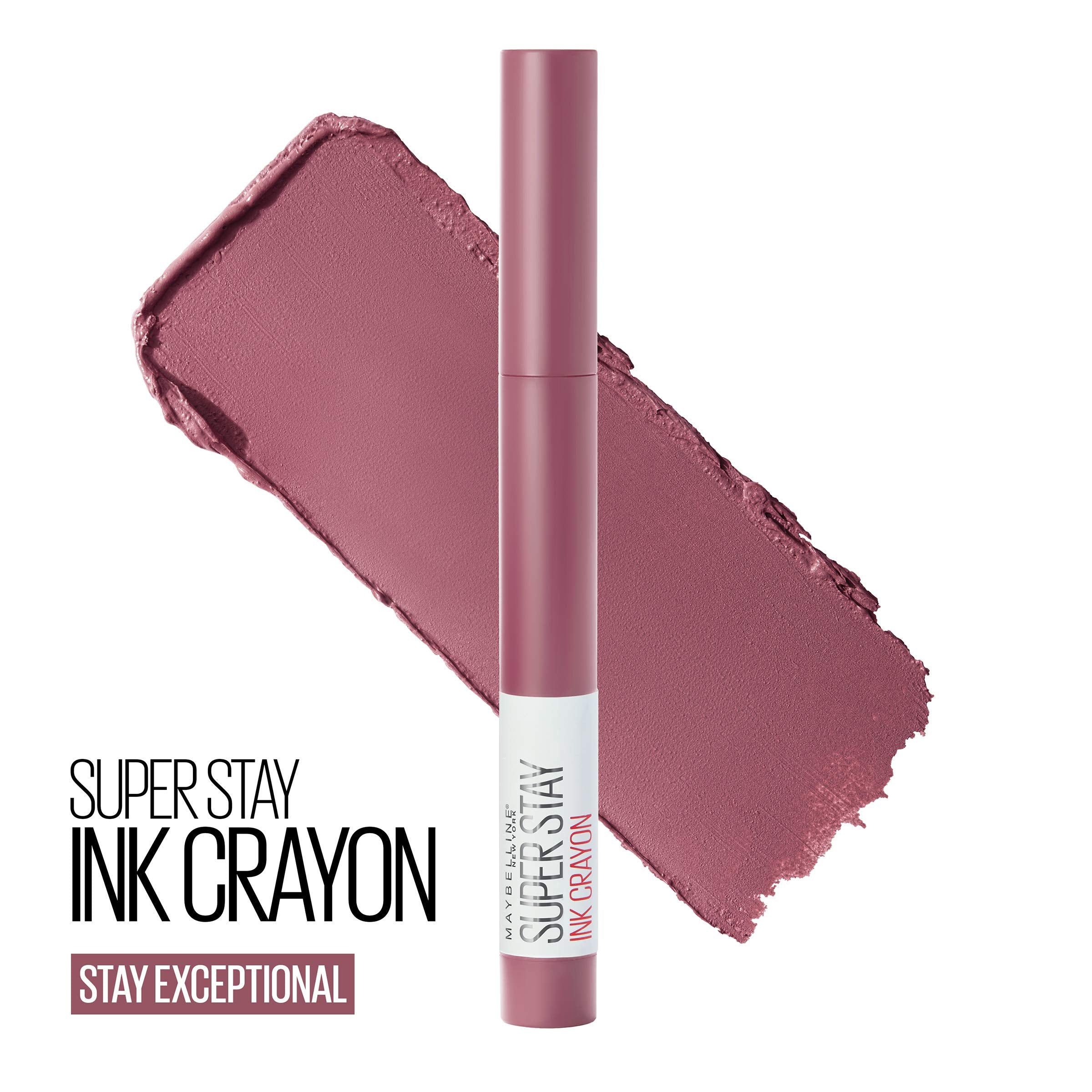 Maybelline Super Stay Ink Crayon twist-up application on lips for all-day wear.