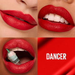 MAYBELLINE Super Stay Matte Ink brick-red Dancer shade provides vivid color with lasting power.
