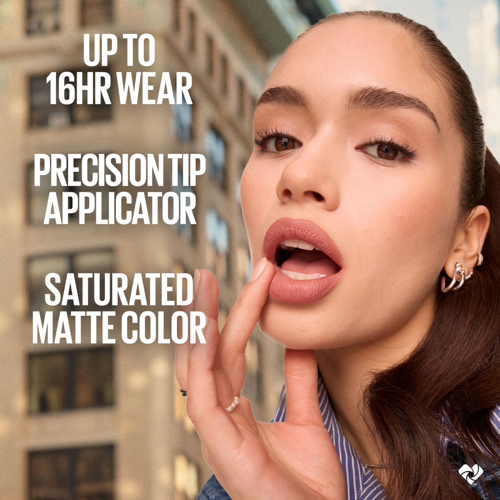 Maybelline Super Stay Matte Ink swatches display over 30 saturated shades