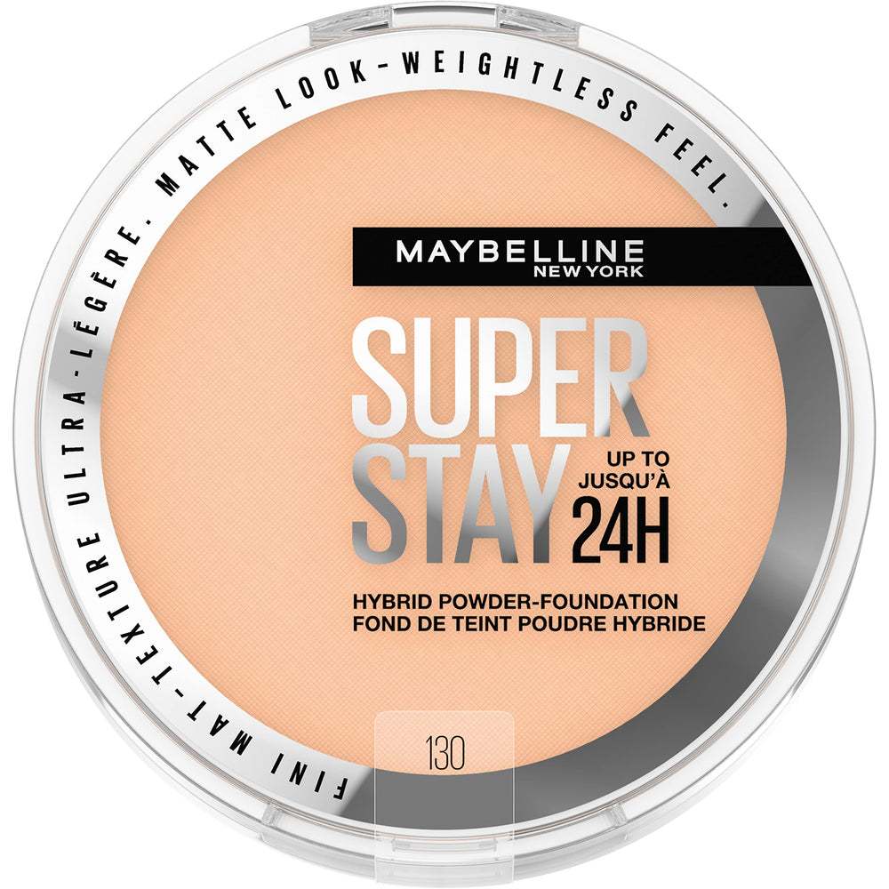 Maybelline Super Stay: polvo-base híbrido mate para acabado suave y duradero.