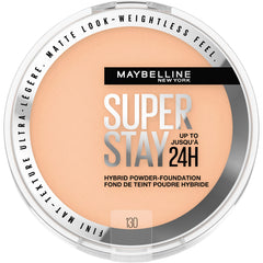 Maybelline Super Stay: polvo-base híbrido mate para acabado suave y duradero.