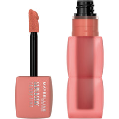 MAYBELLINE Super Stay Teddy Lip Tint: envase compacto para retoques diarios y color duradero.
