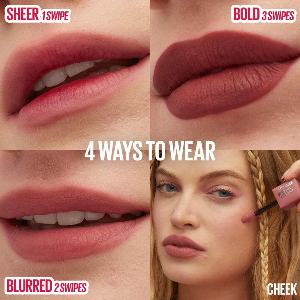 Maybelline Teddy Tint: acabado-mate que dura todo el día.