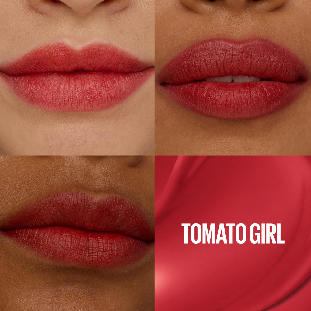 Aplicación suave de Teddy Tint en labios para un acabado mate