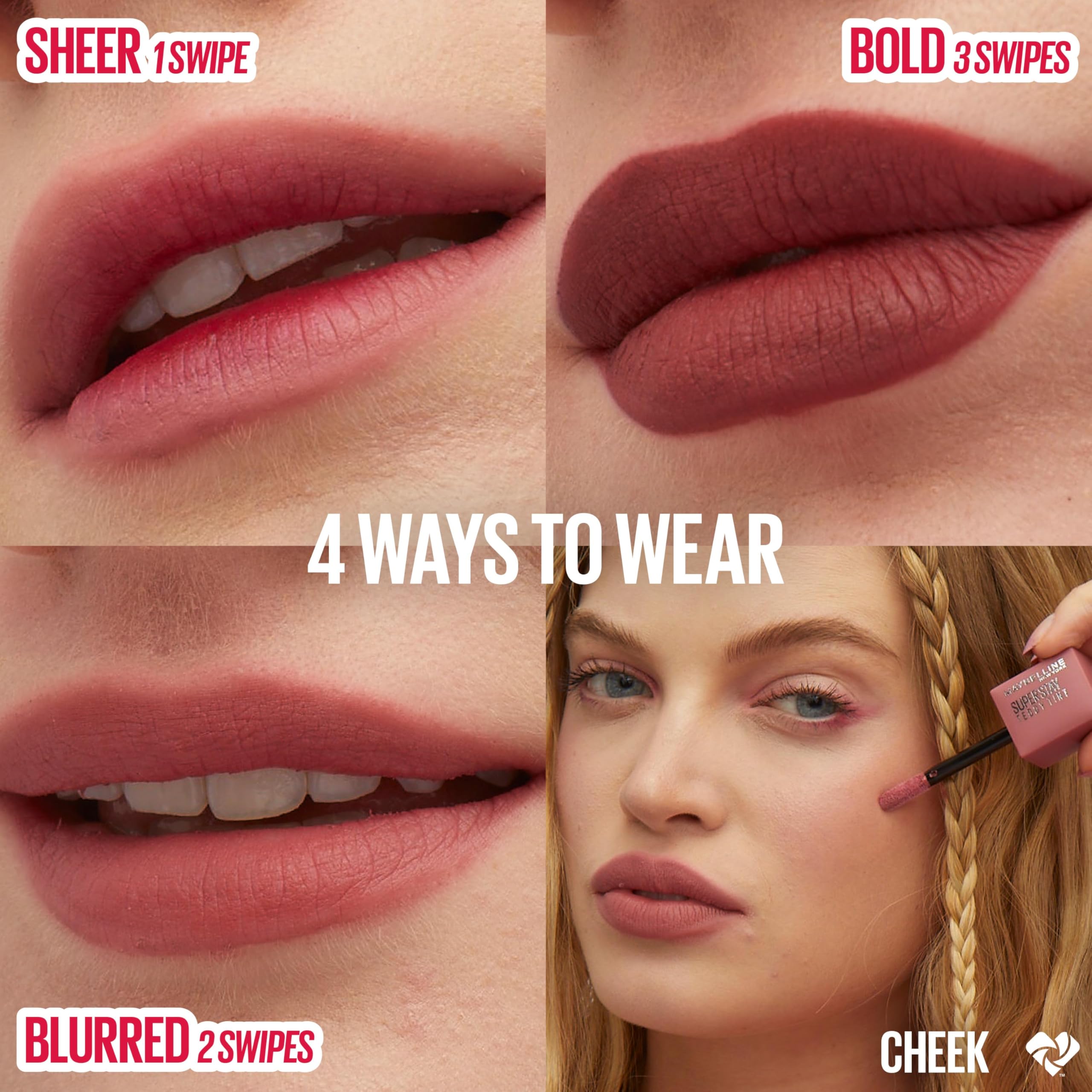 La formulación vegana de MAYBELLINE Teddy Tint cuida los labios