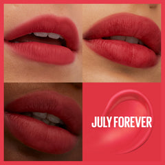Maybelline Super Stay Teddy Tint ofrece textura mate ligera para un uso diario cómodo.