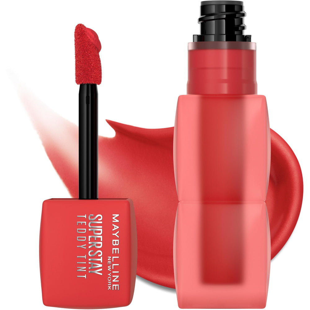 Maybelline Super Stay Teddy Tint, apto para labios y uso ligero en mejillas.