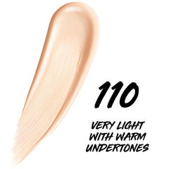 Muestra de tono 110 en la piel con MAYBELLINE Super Stay Tint.