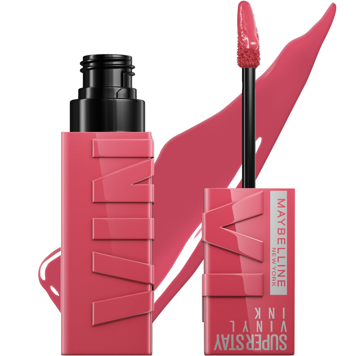 MAYBELLINE Super Stay Vinyl Ink con aplicador preciso para una aplicación limpia y definición duradera.