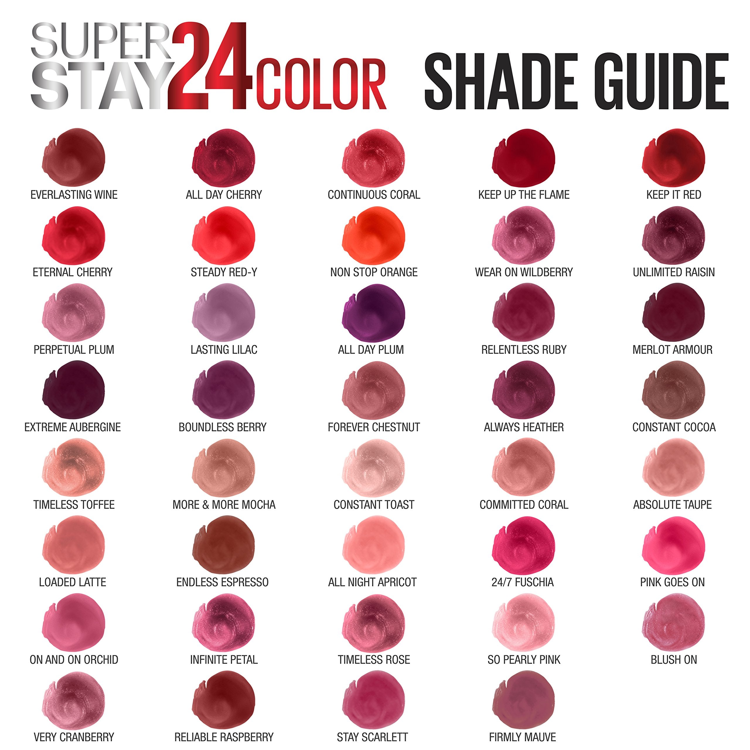 Maybelline Super Stay 24 24-hour color concept looks durable.