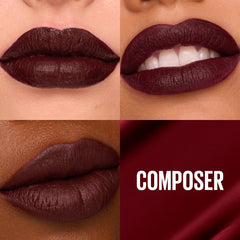 Arrow applicator on Maybelline Matte Ink enables precise lip application.