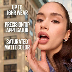 Highly pigmented color creates a saturated matte finish.