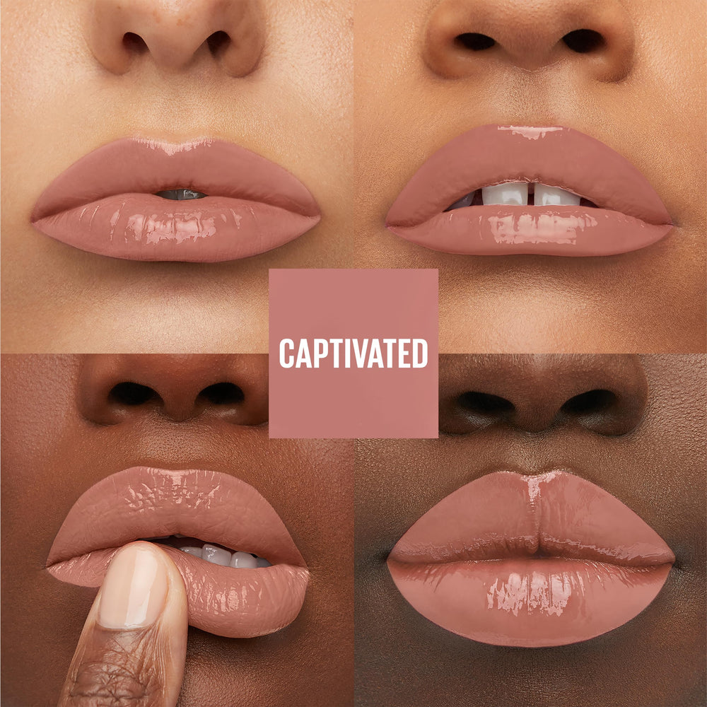 MAYBELLINE labial líquido sin transferencia y duración de 16 horas, tono Captivado.