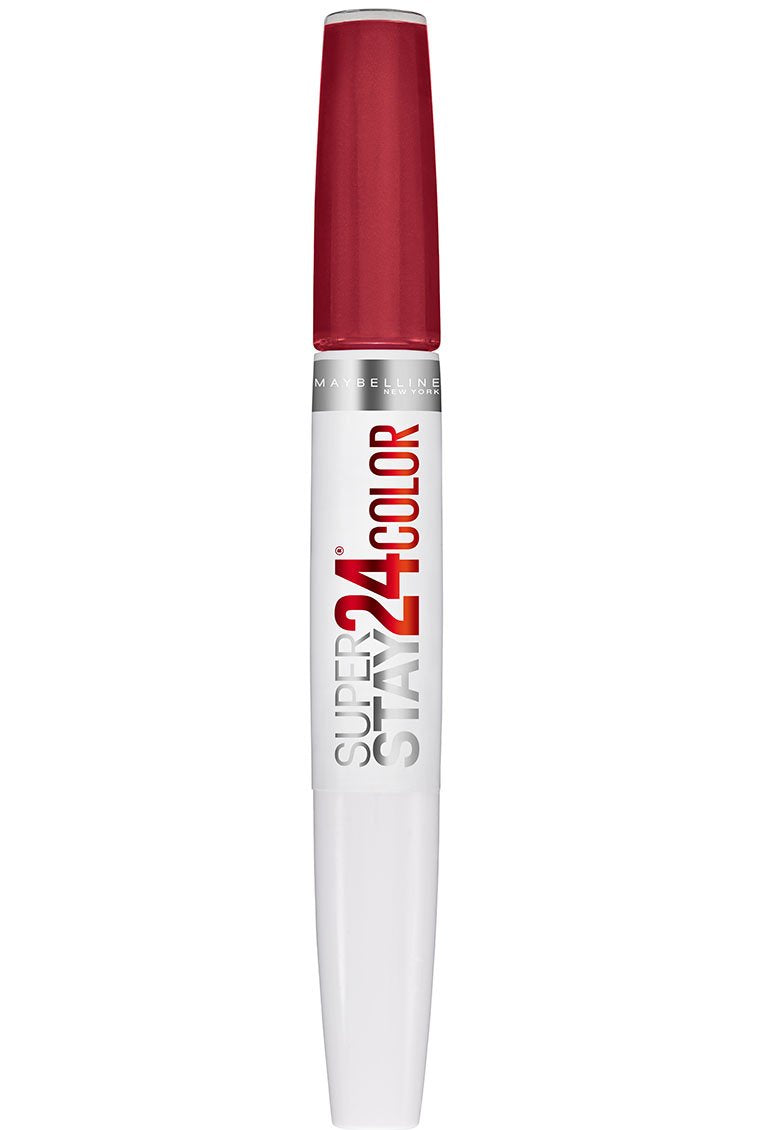 MAYBELLINE Super Stay 24 labial líquido rojo intenso, color duradero para todo el día