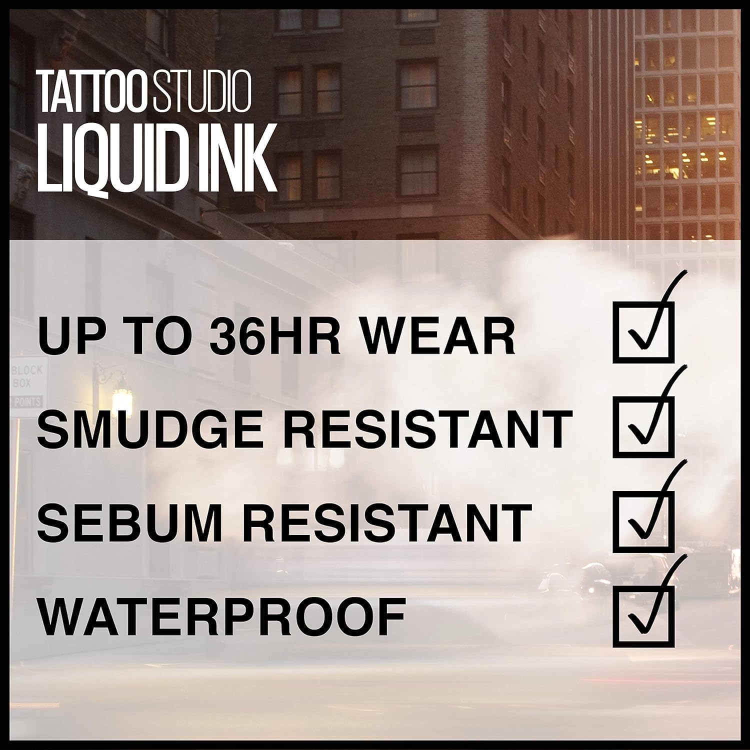 Delineador Maybelline TattooStudio con punta precisa para trazos limpios y rápidos.
