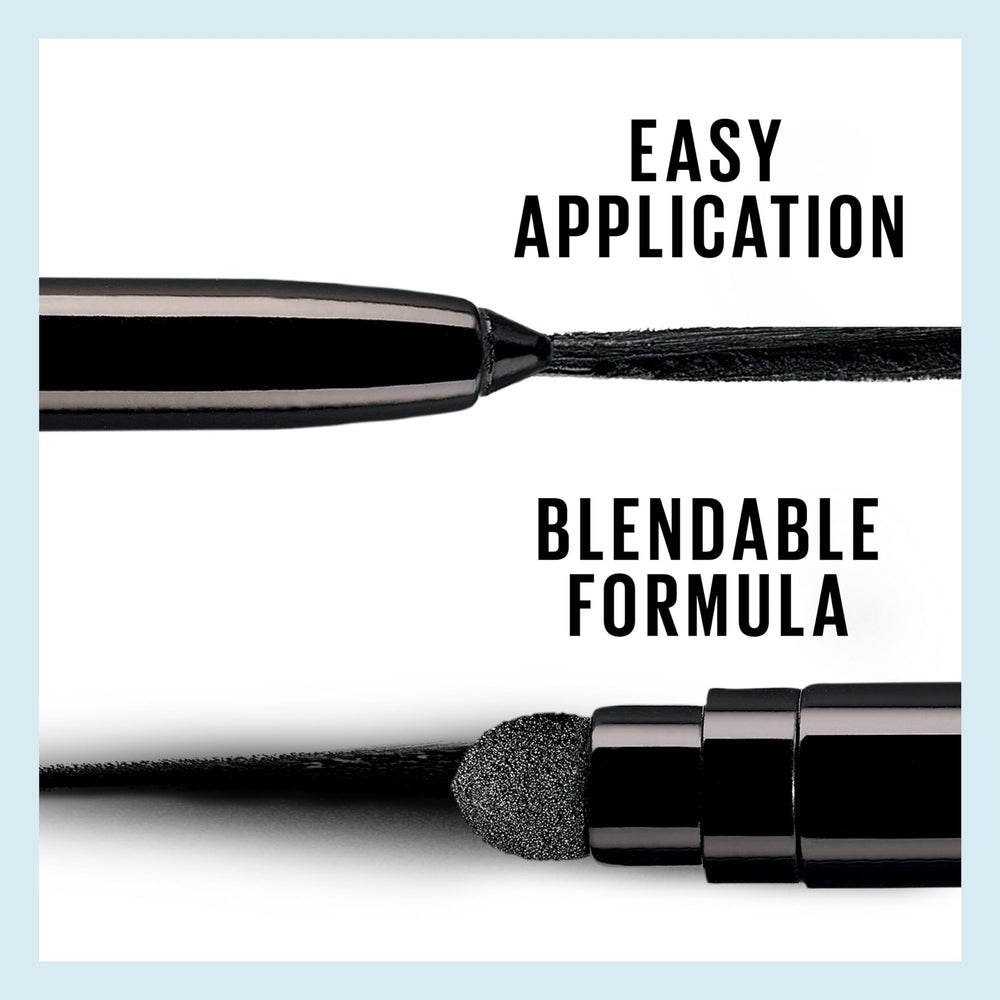 Precision-tip application shot for defined liner with blend capability.