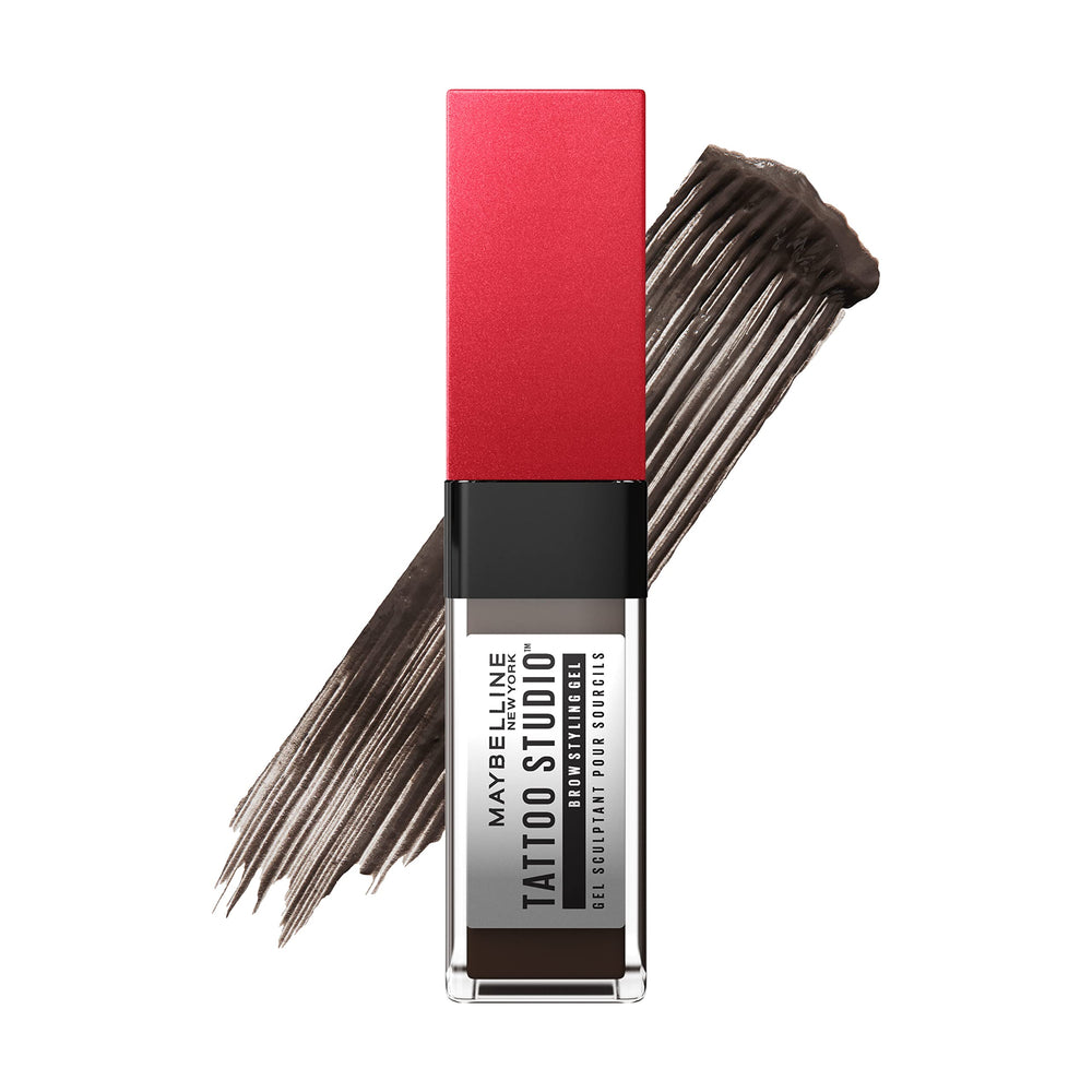 Maybelline Tattoo Studio Brow Styling Gel bottle showing waterproof brow tint