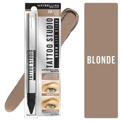 Cepillo elevador Maybelline TattooStudio para peinar y fijar cejas.