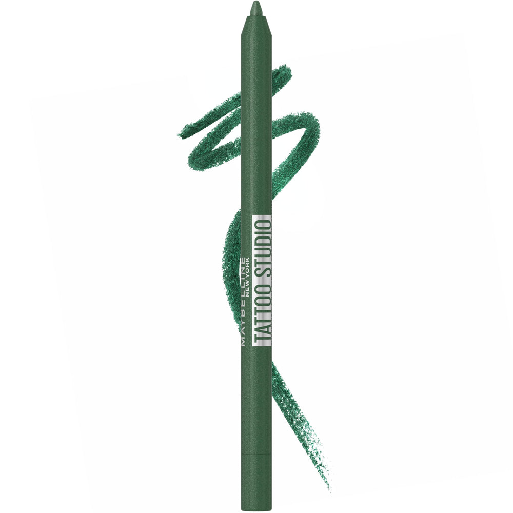 MAYBELLINE Tattoo Studio delineador en gel verde bosque oscuro: definición precisa en un solo trazo.