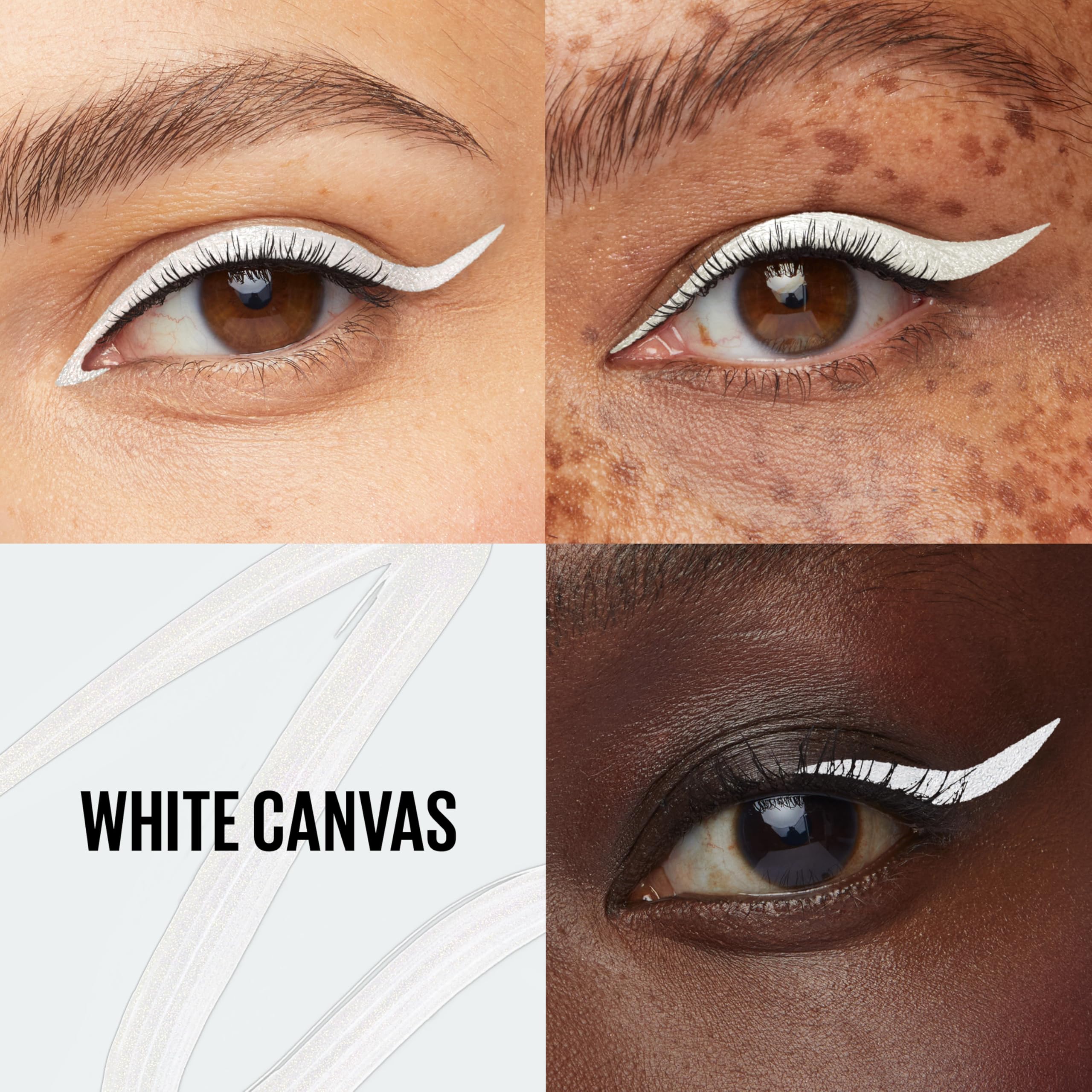 MAYBELLINE Tattoo Studio Dip-Ink Eyeliner White Canvas for bright, bold definition.