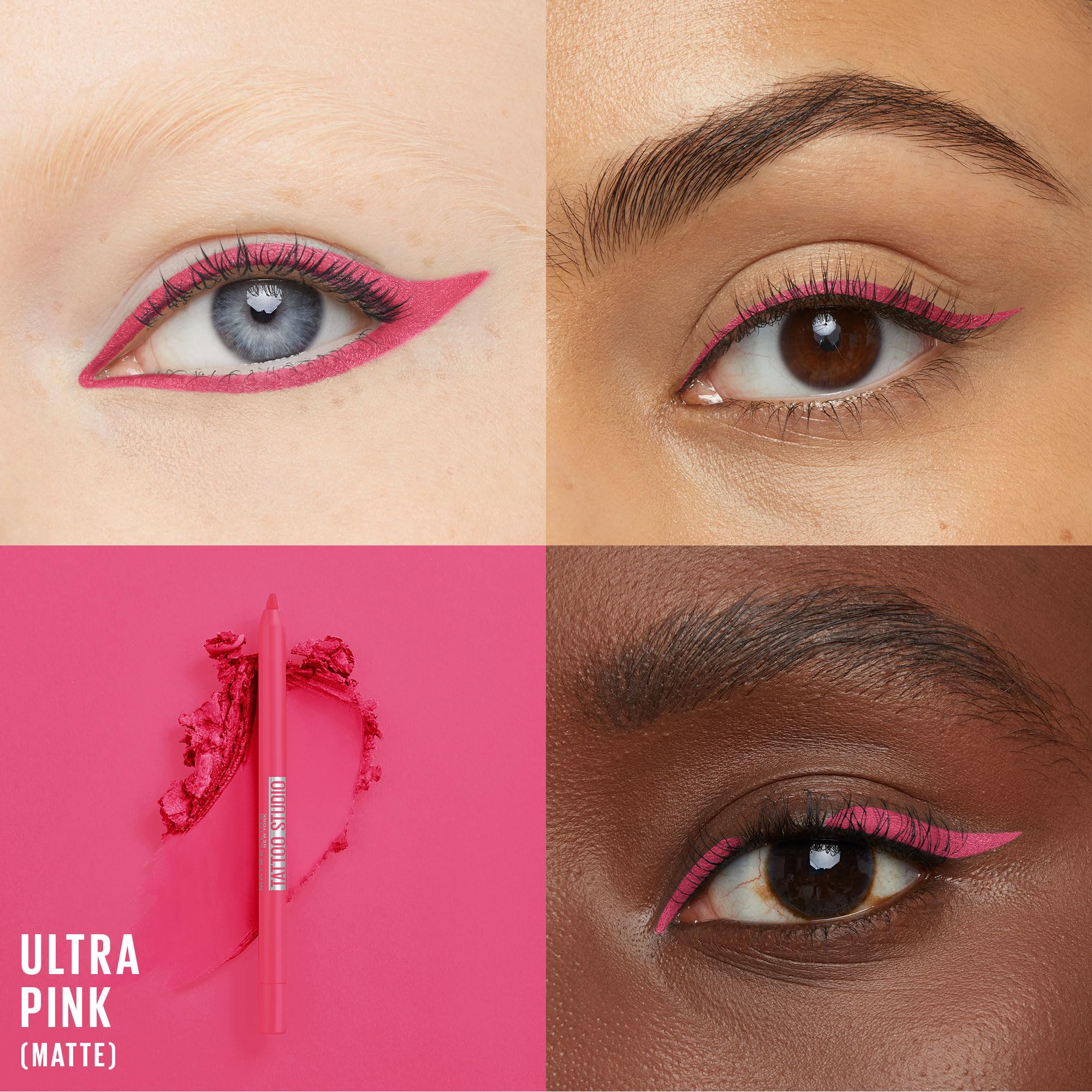 Maybelline Tattoo Studio Eyeliner Waterproof design stays put through daily wear.