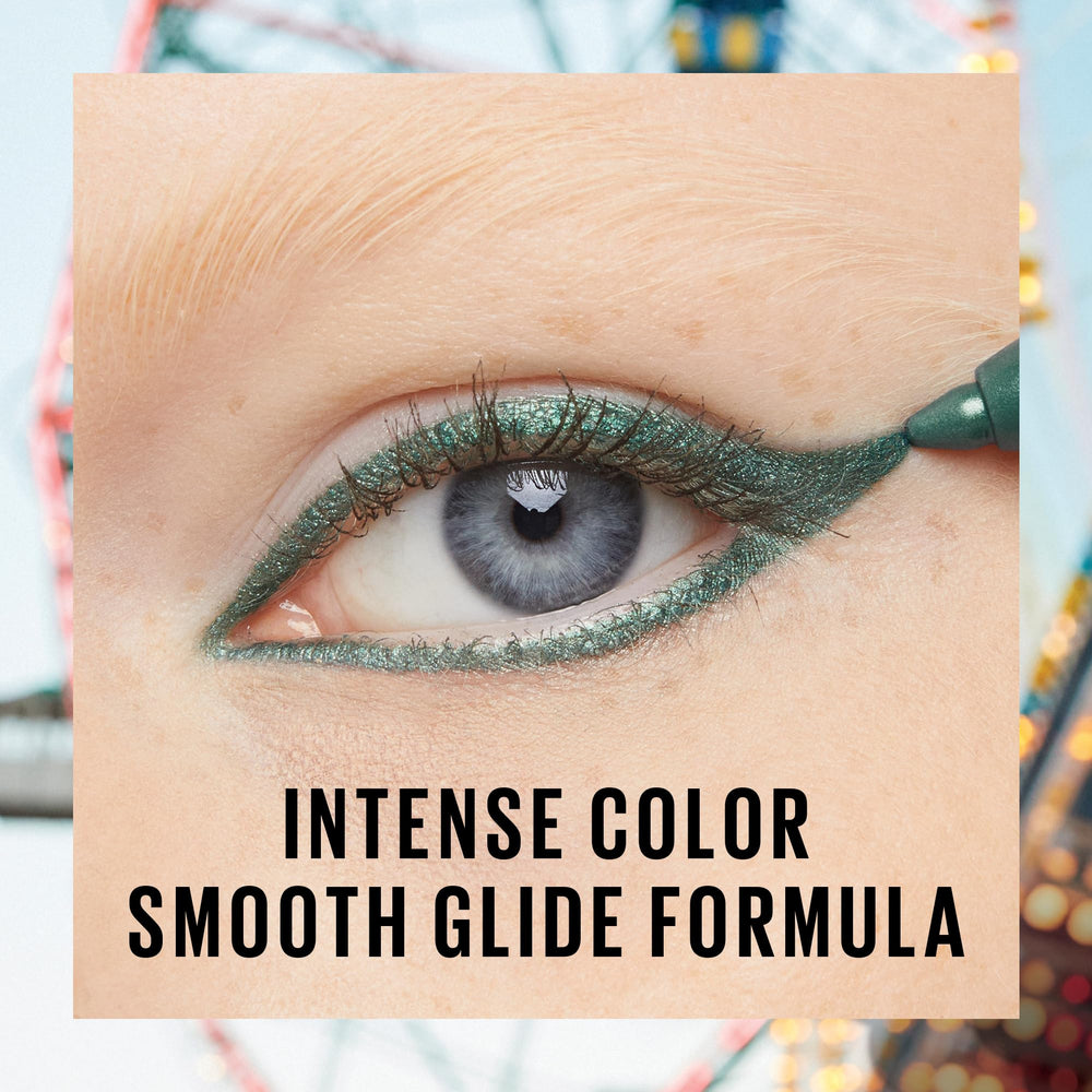 Maybelline Tattoo Studio Gel Pencil pigment-rich texture delivers bold shade.