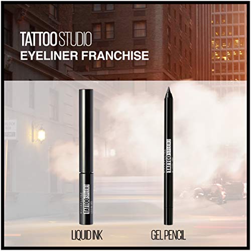 Maybelline TattooStudio quick-dry formula for smooth, precise lines.