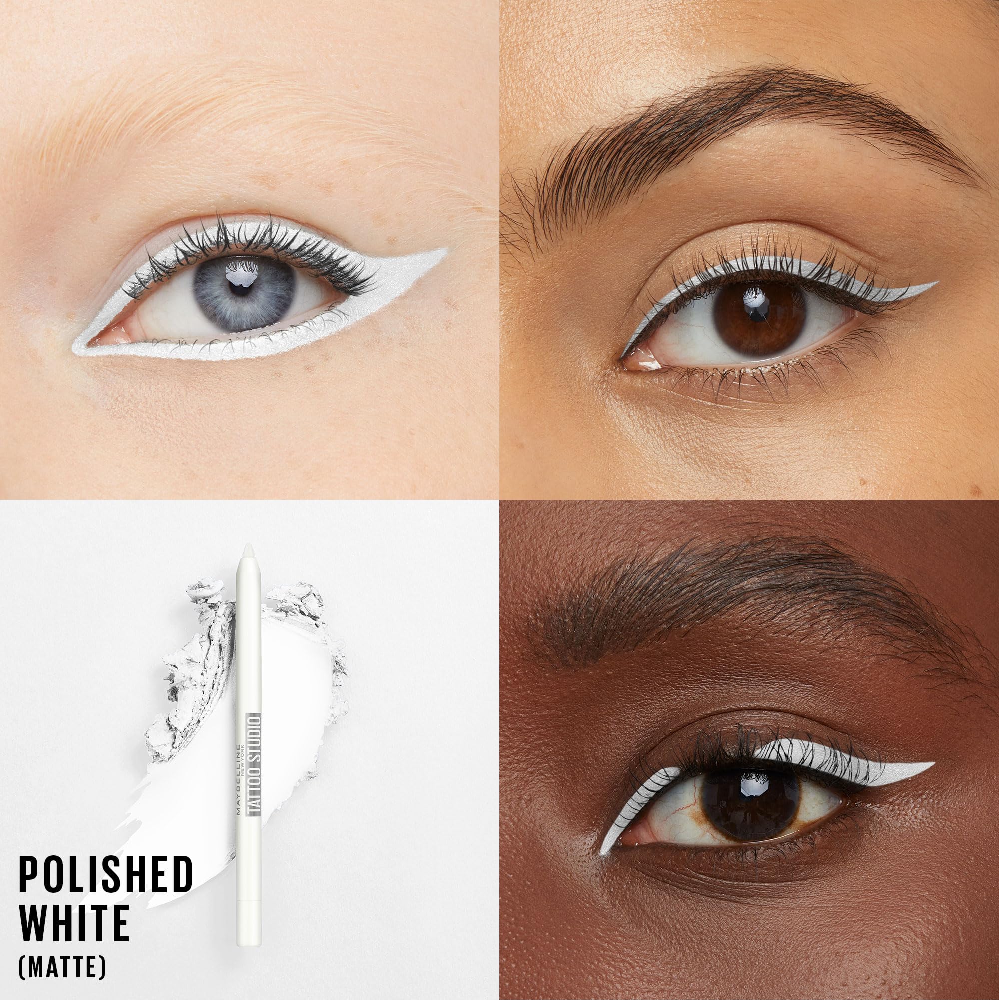 Maybelline TattooStudio pigmento rico para definición intensa.