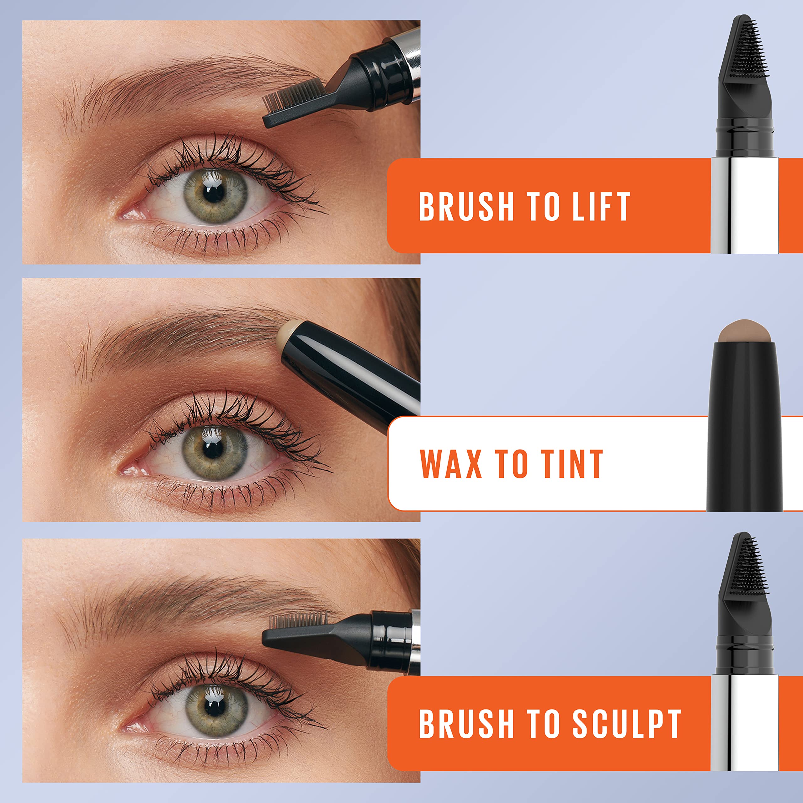 Lifter Brush close-up lifting brow hairs into place