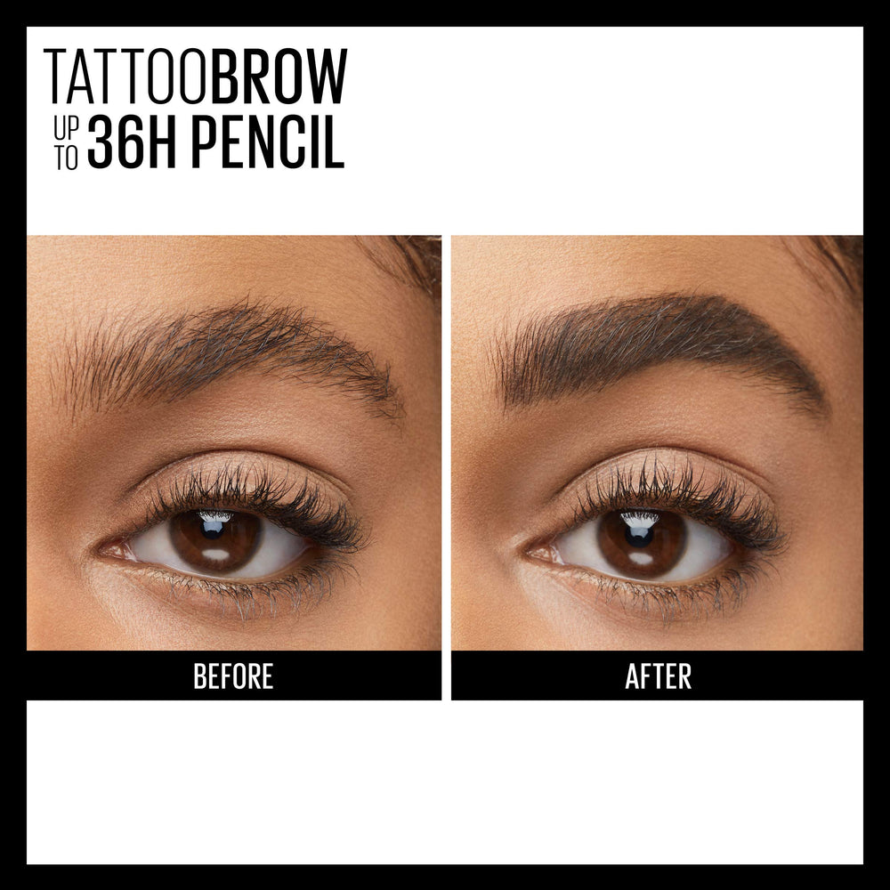 Maybelline TattooStudio waterproof formula ensures smudge-free wear.