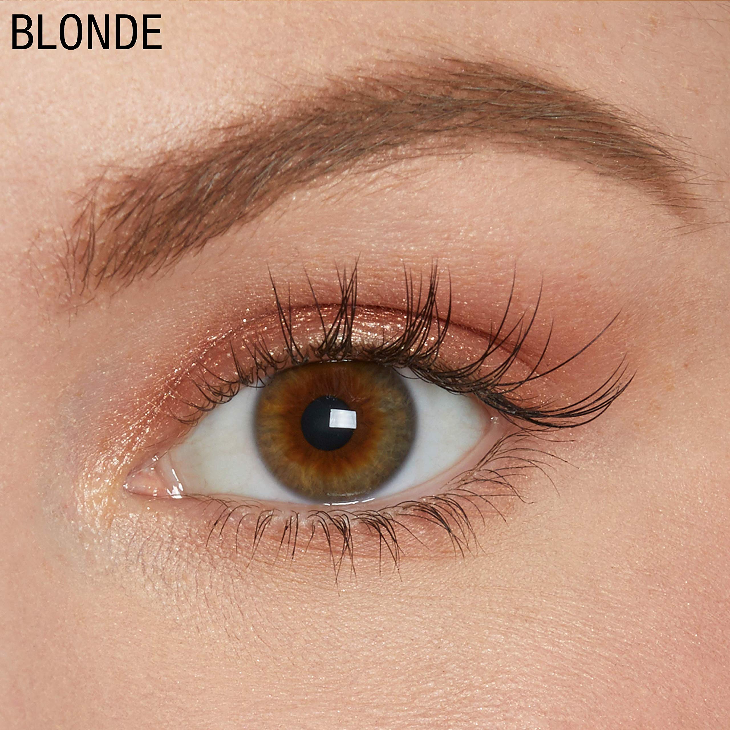 Maybelline TattooStudio Brow Pomade Blonde swatch shows defined shade and warmth