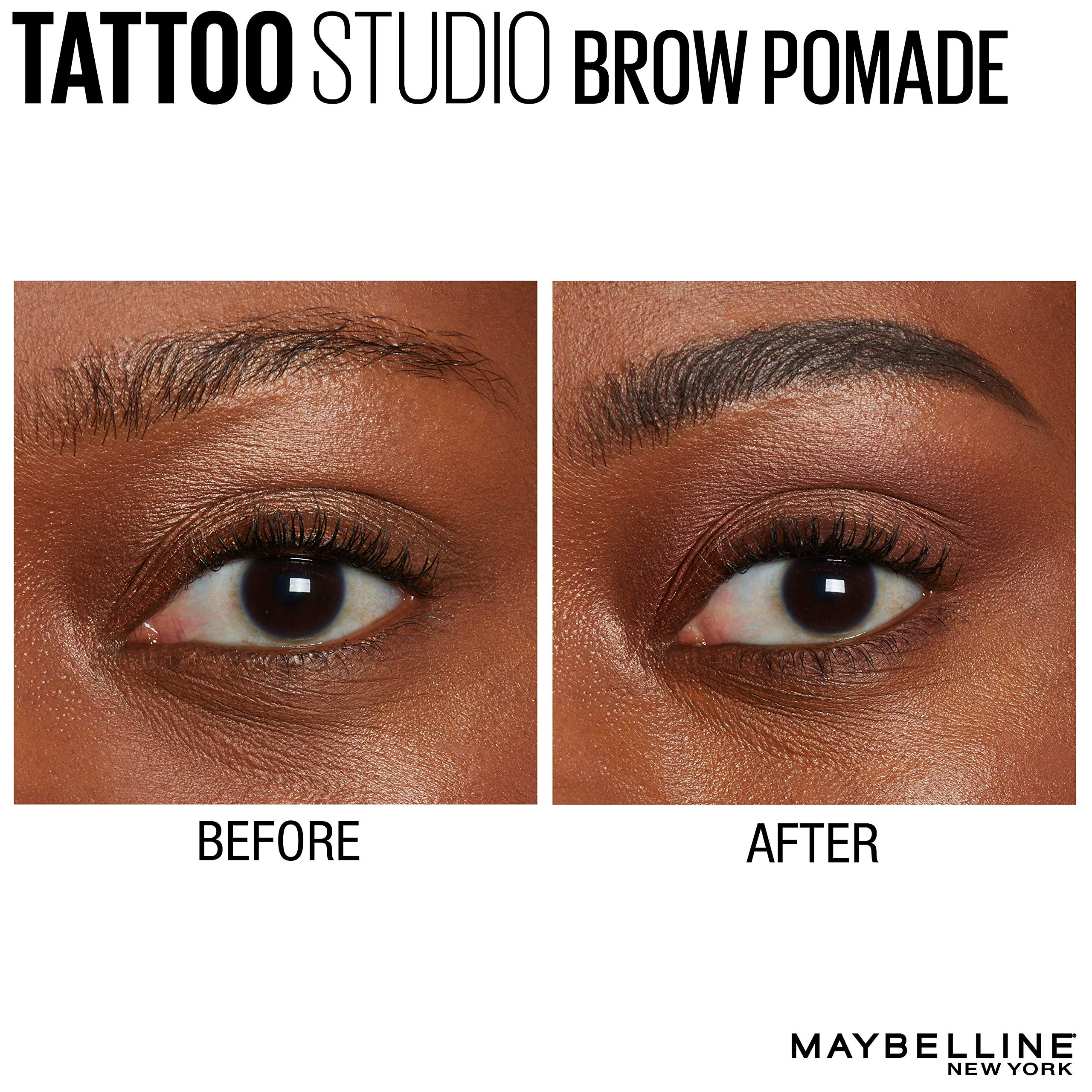 Maybelline TattooStudio Cejas: tono negro castaño para cejas oscuras.
