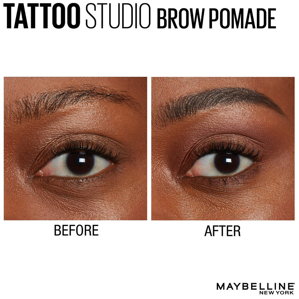 Maybelline TattooStudio Cejas: tono negro castaño para cejas oscuras.