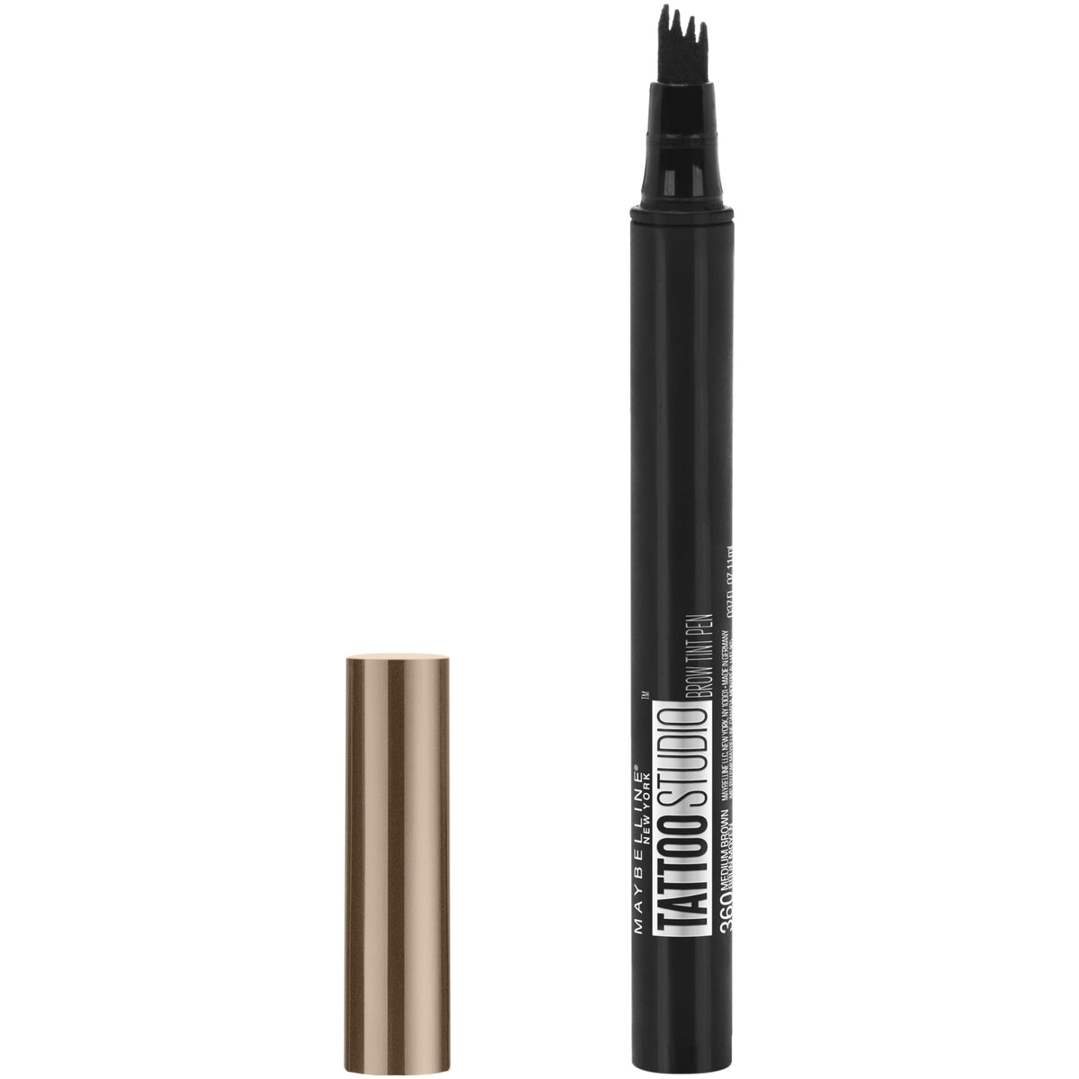 Maybelline TattooStudio Brow Tint Pen, trazos naturales para cejas definidas.