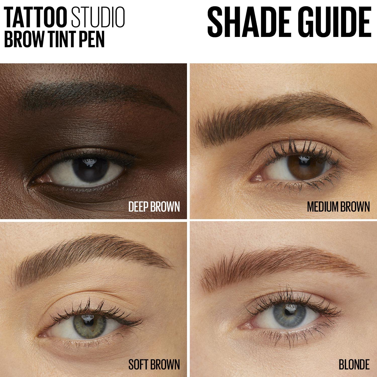 Punta multipunta de Maybelline TattooStudio para trazos naturales.