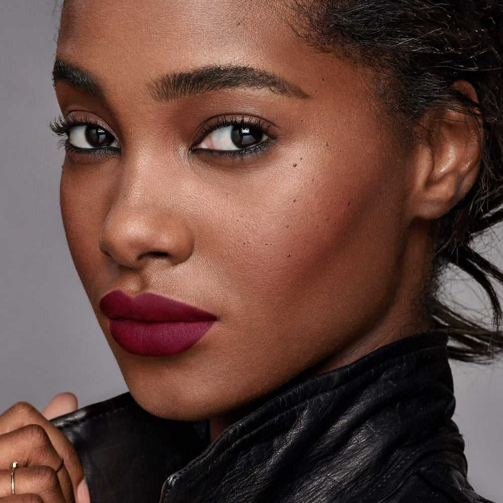 Maybelline Ultimatte shade range offers nude to red for versatile looks.