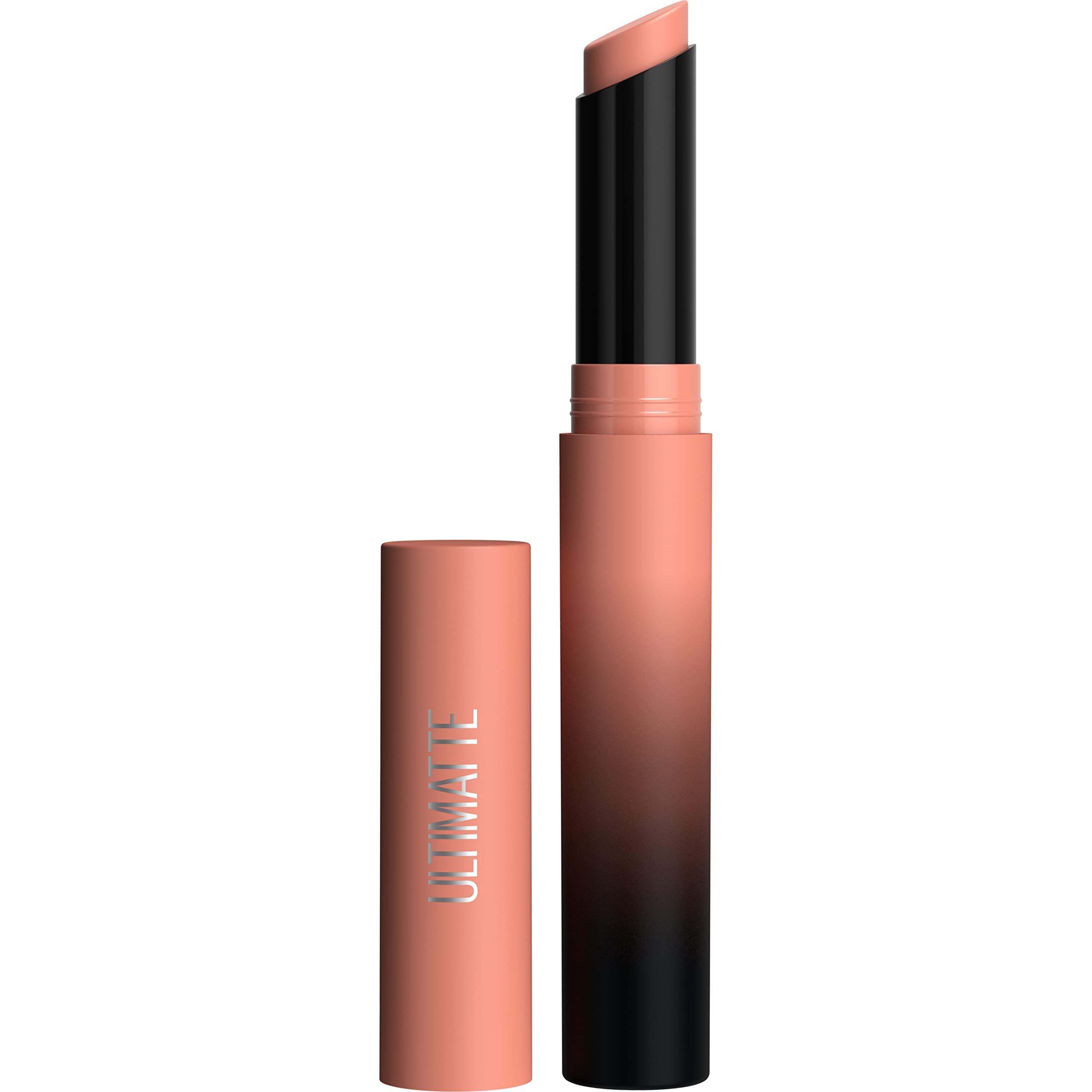 Maybelline Color Sensational Ultimatte More Blonde lipstick delivers bold sandy nude with a comfortable matte finish.