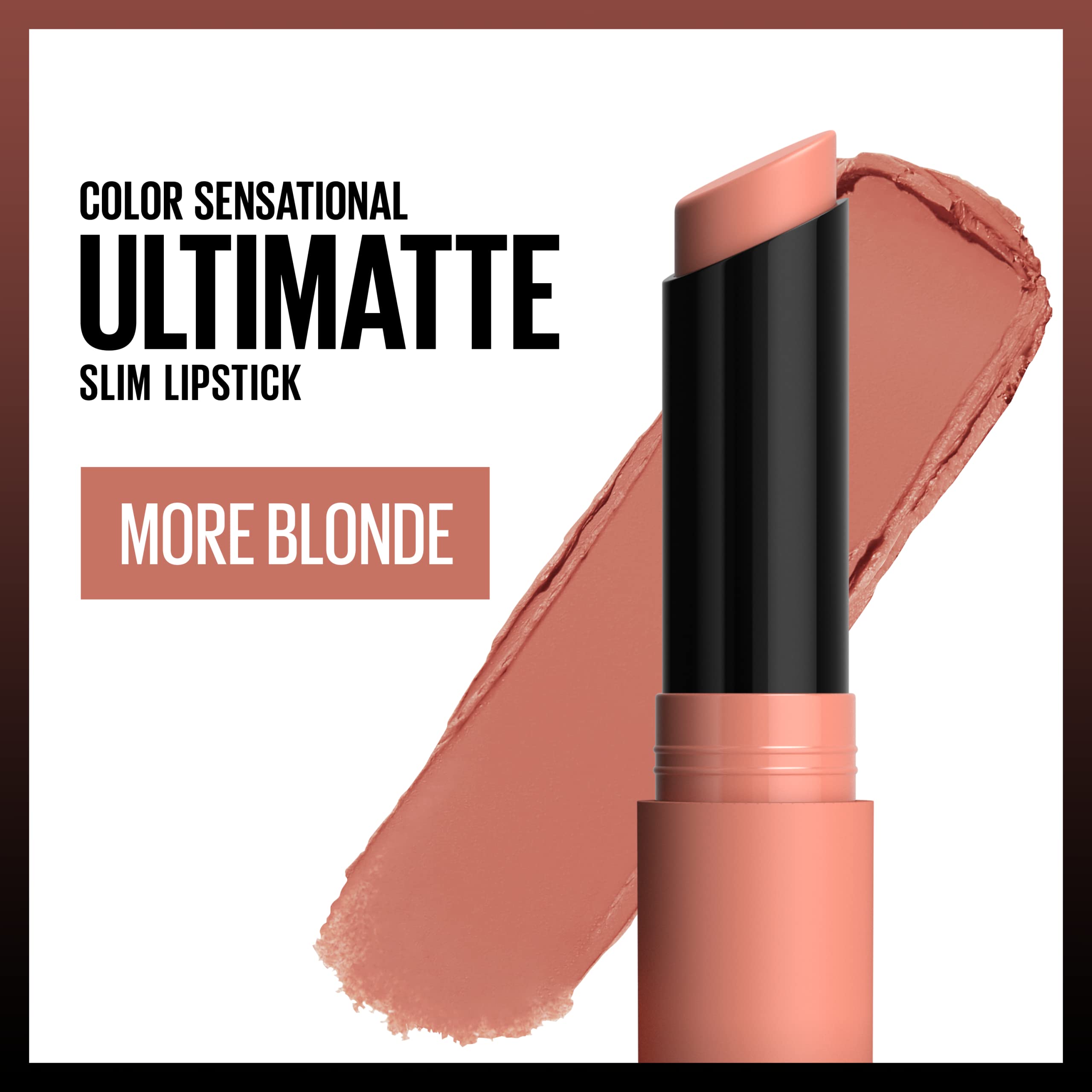 Maybelline Color Sensational Ultimatte More Coffee lipstick delivers rich brown toned warmth in a bold matte.