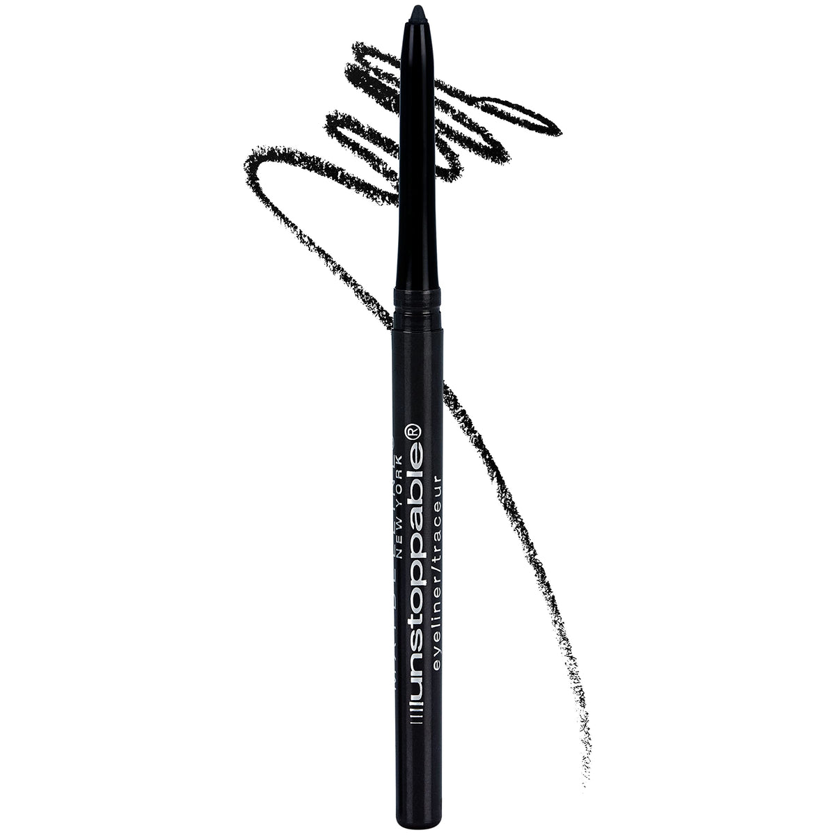 Maybelline Unstoppable delineador mecánico Onyx, aplicación suave para delineado preciso y duradero.