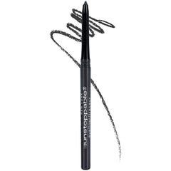 Lápiz delineador mecánico Maybelline Unstoppable gris Pewter con punta autoafilable para trazos precisos.