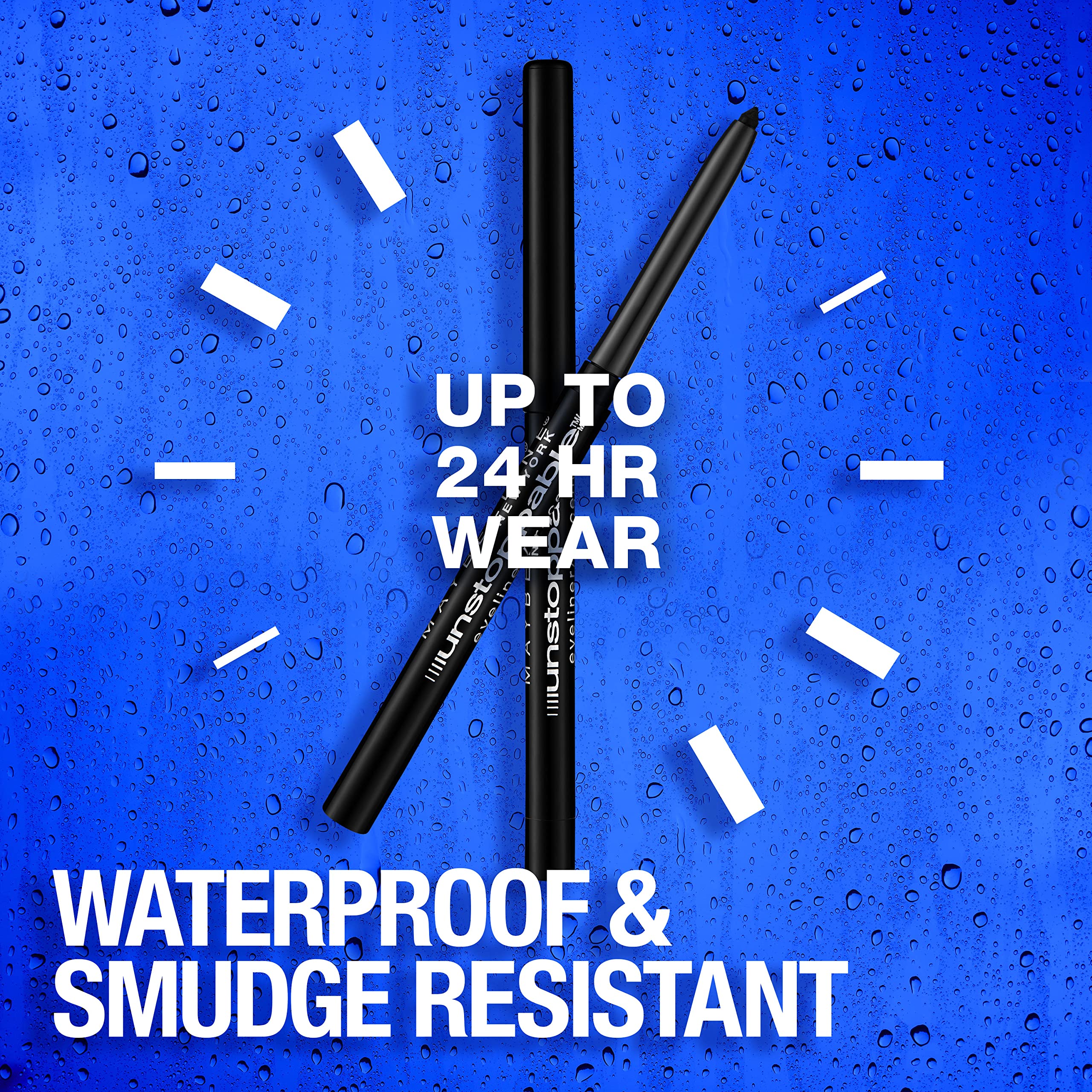 Delineador Maybelline Unstoppable resistente a manchas para un look duradero.