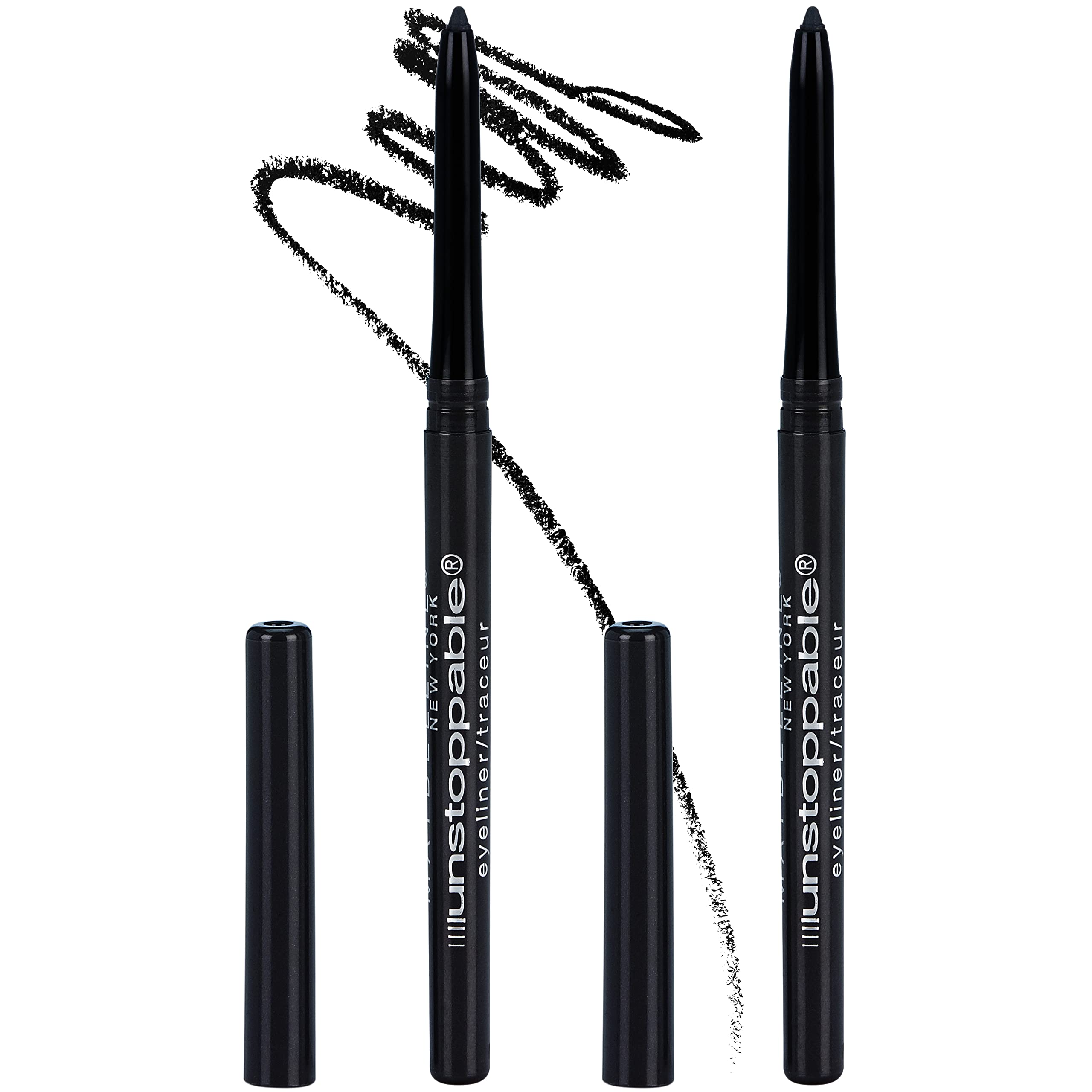 Maybelline Unstoppable lapiz ojos Onyx, apuntamiento preciso para delineado duradero.