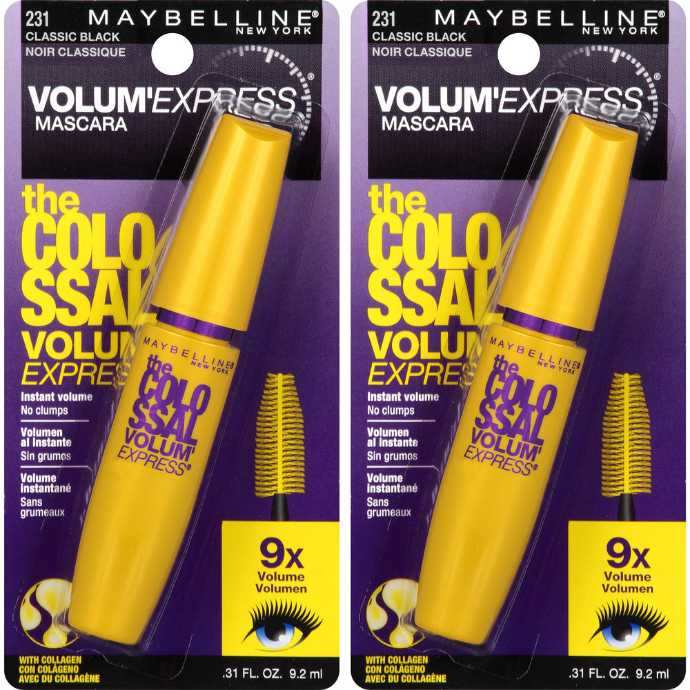 Maybelline Volum Express Colossal muestra efecto volumen 9x en una capa para pestanas definidas