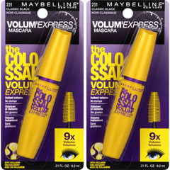 Maybelline Volum Express Colossal muestra efecto volumen 9x en una capa para pestanas definidas