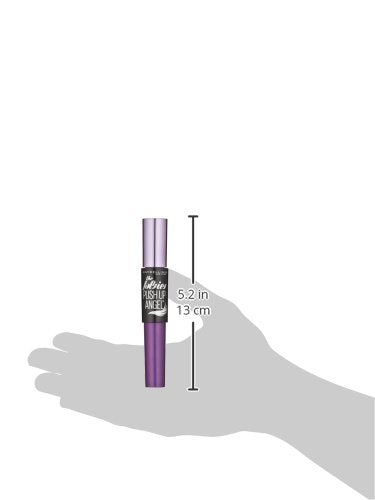 Packaging detail of the Maybelline mascara emphasizing wand design.