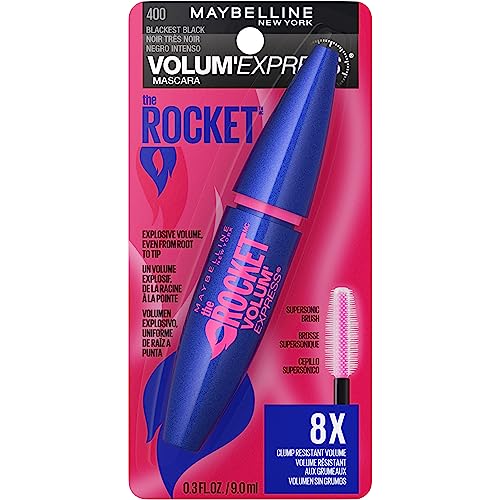 Maybelline The Rocket realza pestañas con volumen explosivo y alargamiento.