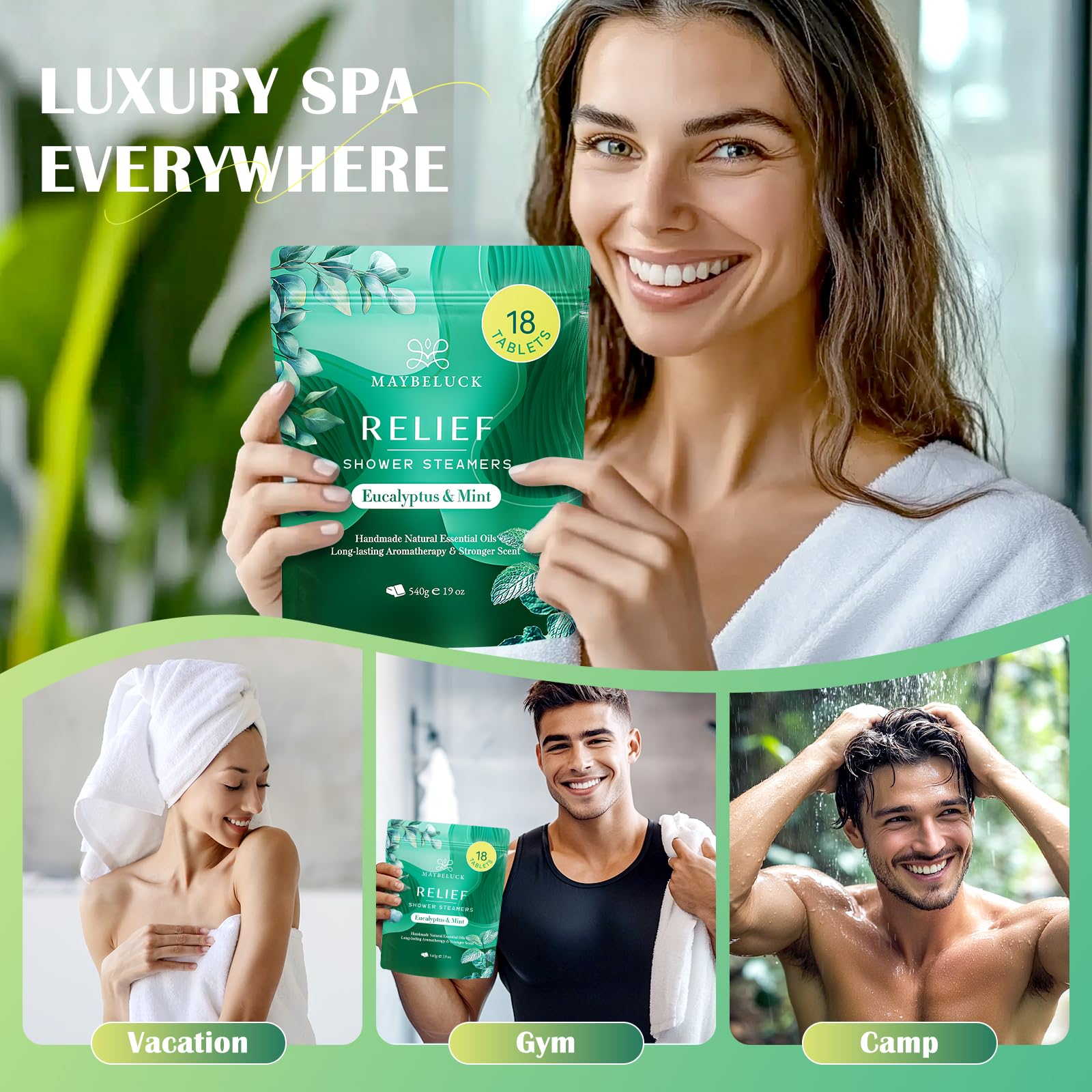 Maybeluck steamers packaged for travel-friendly self-care routines.