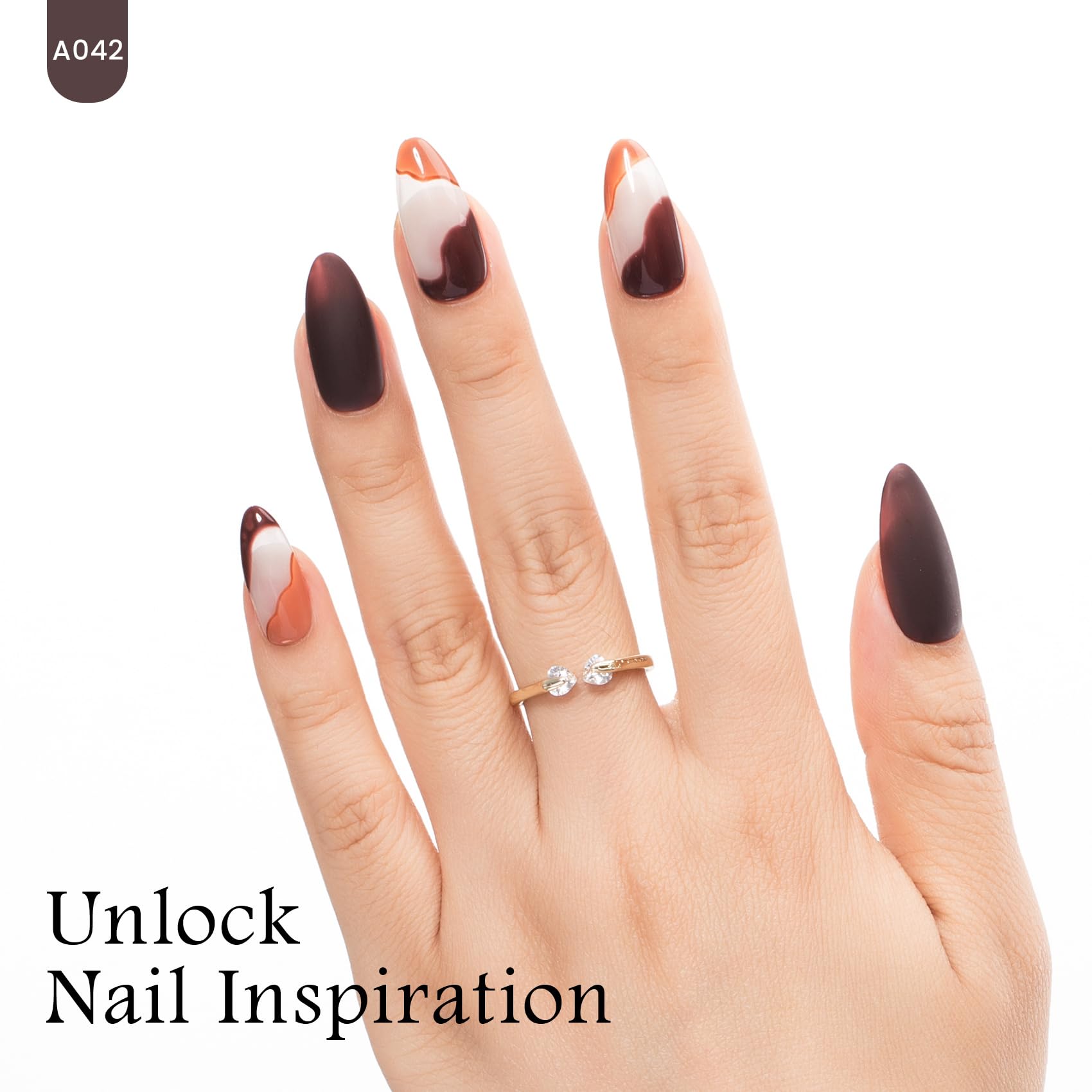 MAYCHAO dark brown gel nails at home for long-lasting color