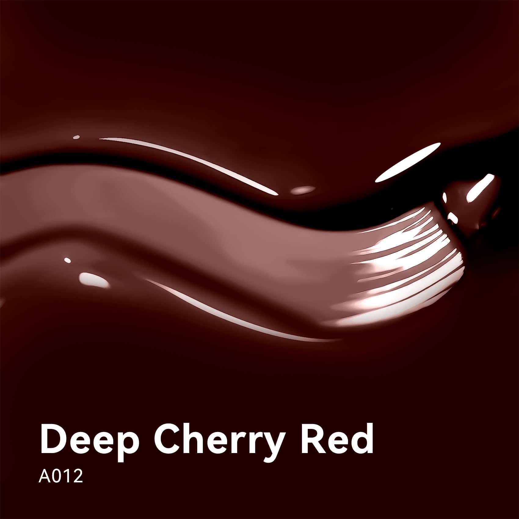 Gift-ready MAYCHAO deep cherry red gel polish on a decorative card.